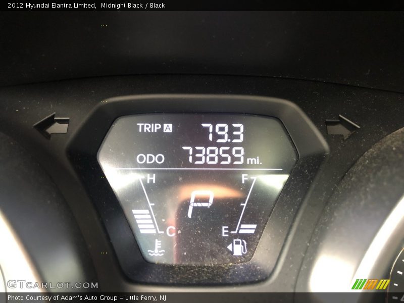 Midnight Black / Black 2012 Hyundai Elantra Limited