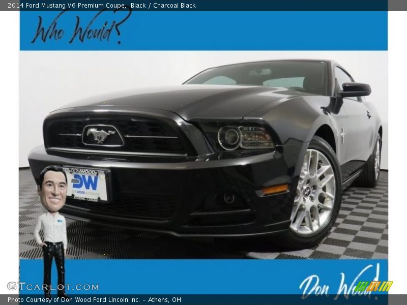 Black / Charcoal Black 2014 Ford Mustang V6 Premium Coupe