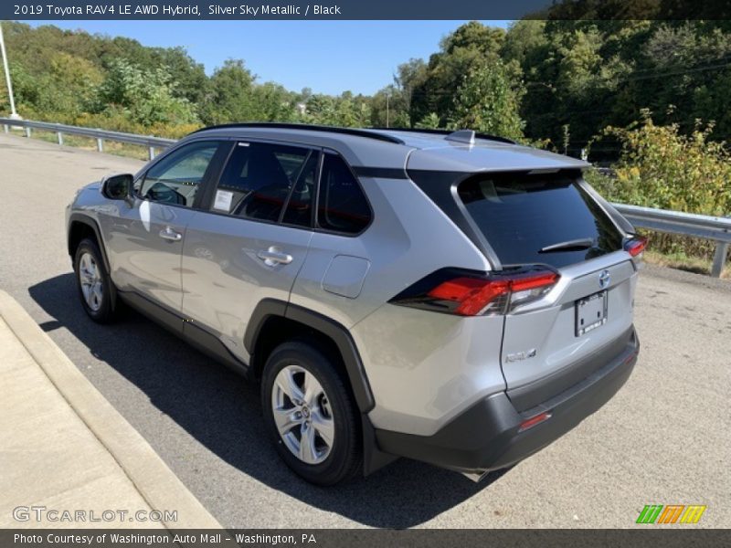 Silver Sky Metallic / Black 2019 Toyota RAV4 LE AWD Hybrid