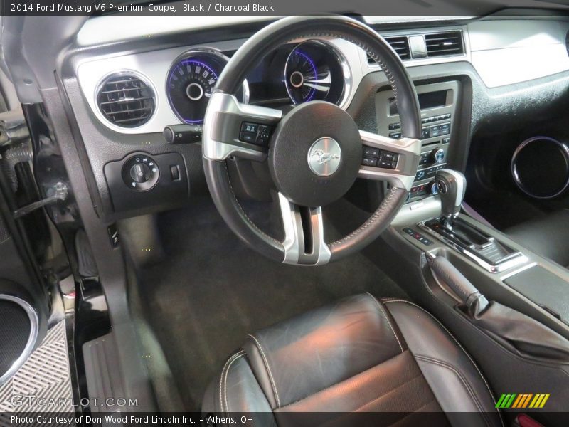 Black / Charcoal Black 2014 Ford Mustang V6 Premium Coupe