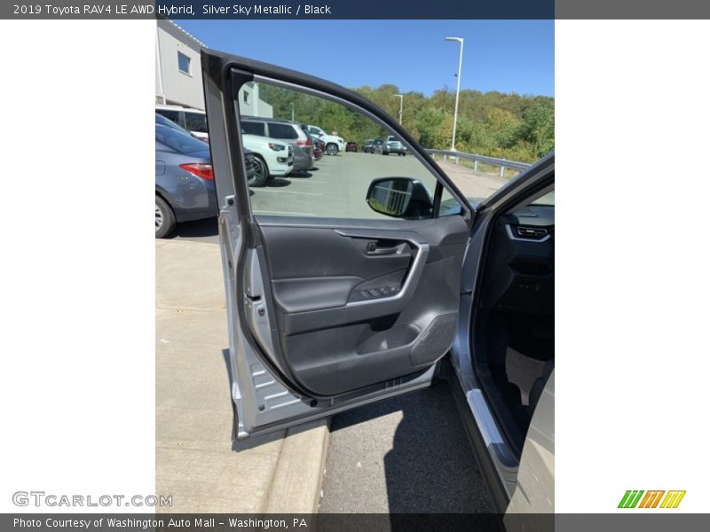 Silver Sky Metallic / Black 2019 Toyota RAV4 LE AWD Hybrid