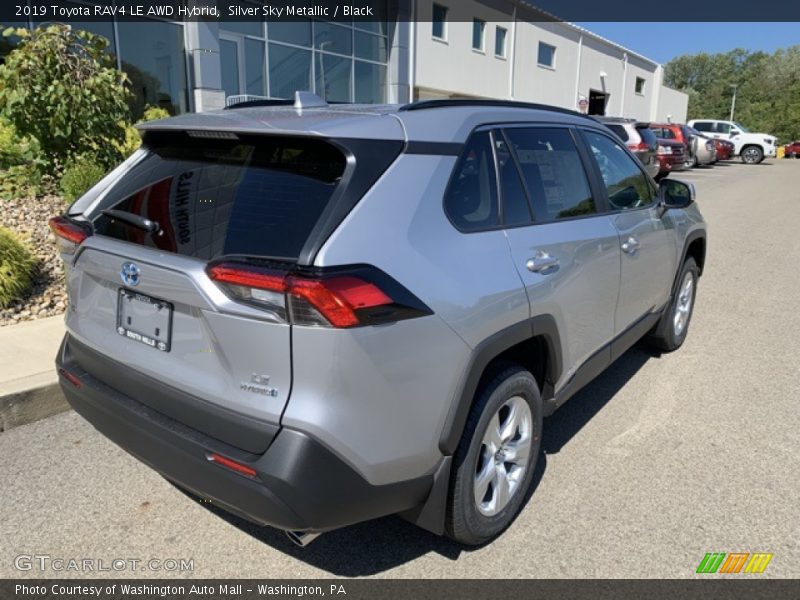 Silver Sky Metallic / Black 2019 Toyota RAV4 LE AWD Hybrid