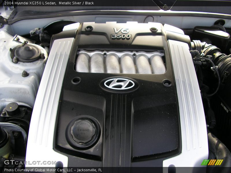 Metallic Silver / Black 2004 Hyundai XG350 L Sedan