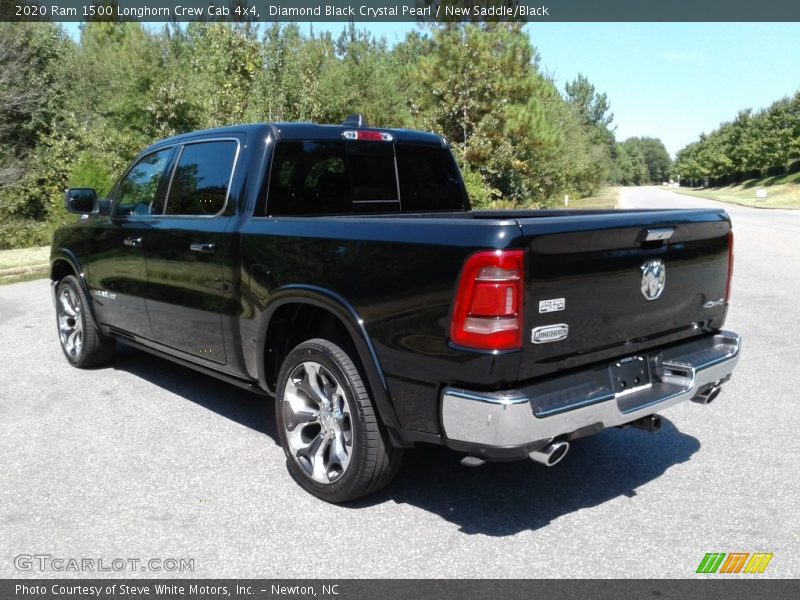 Diamond Black Crystal Pearl / New Saddle/Black 2020 Ram 1500 Longhorn Crew Cab 4x4