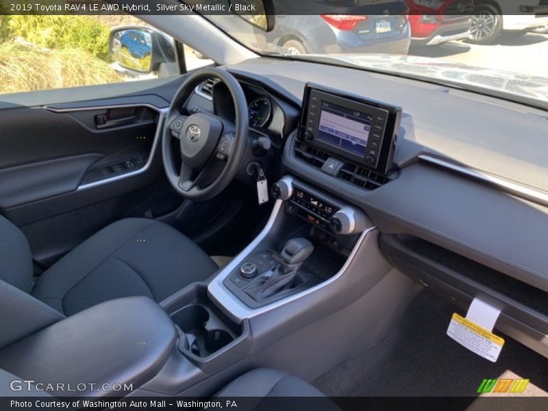 Silver Sky Metallic / Black 2019 Toyota RAV4 LE AWD Hybrid