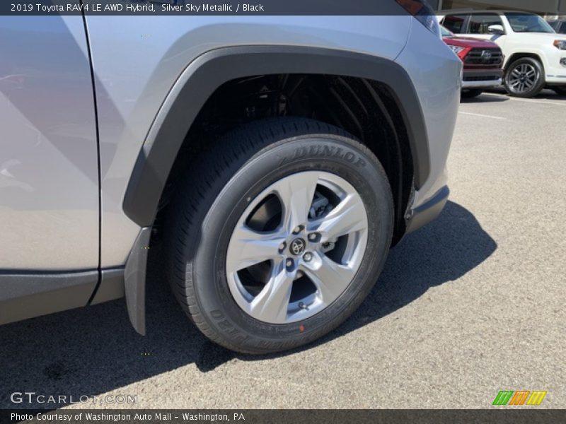 Silver Sky Metallic / Black 2019 Toyota RAV4 LE AWD Hybrid