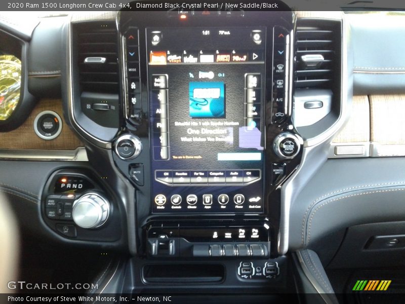 Diamond Black Crystal Pearl / New Saddle/Black 2020 Ram 1500 Longhorn Crew Cab 4x4