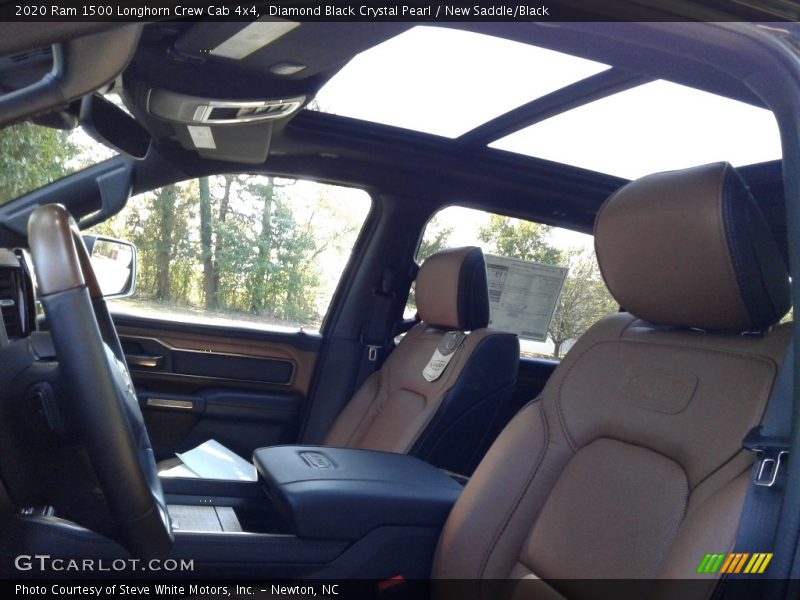 Diamond Black Crystal Pearl / New Saddle/Black 2020 Ram 1500 Longhorn Crew Cab 4x4