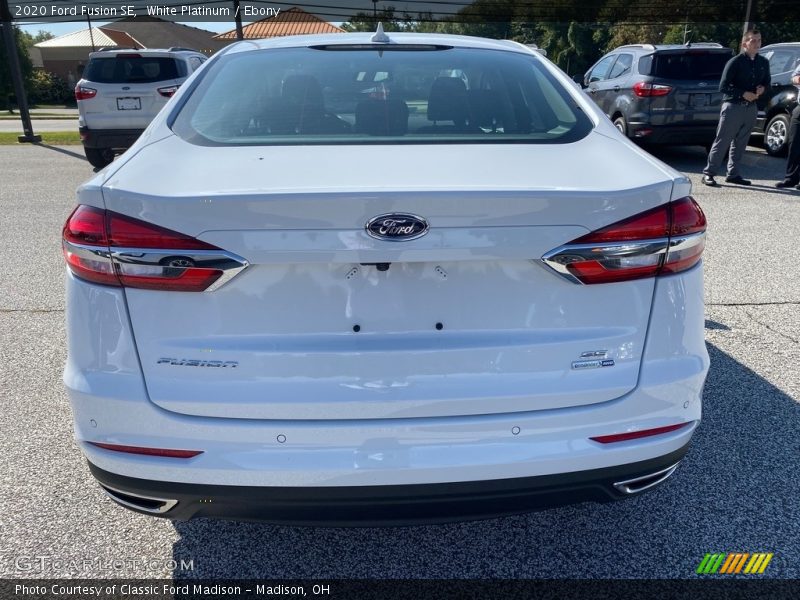 White Platinum / Ebony 2020 Ford Fusion SE