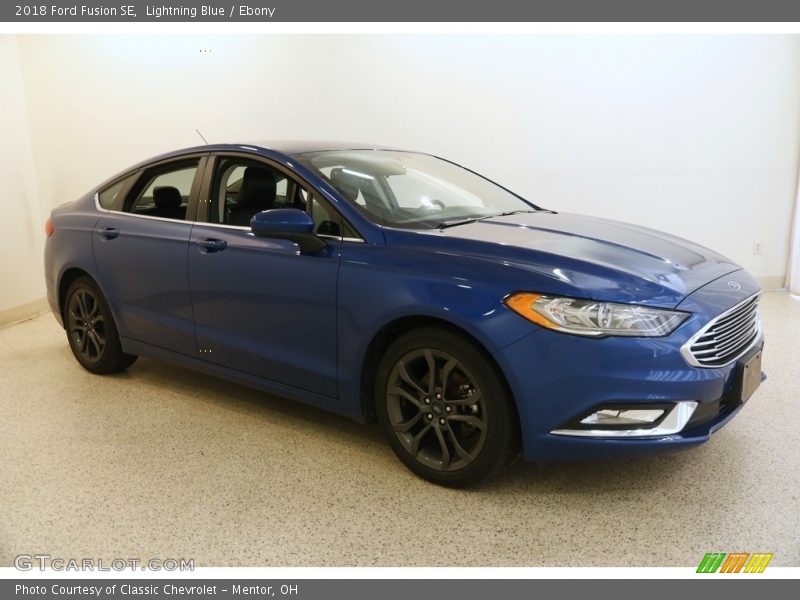 Lightning Blue / Ebony 2018 Ford Fusion SE