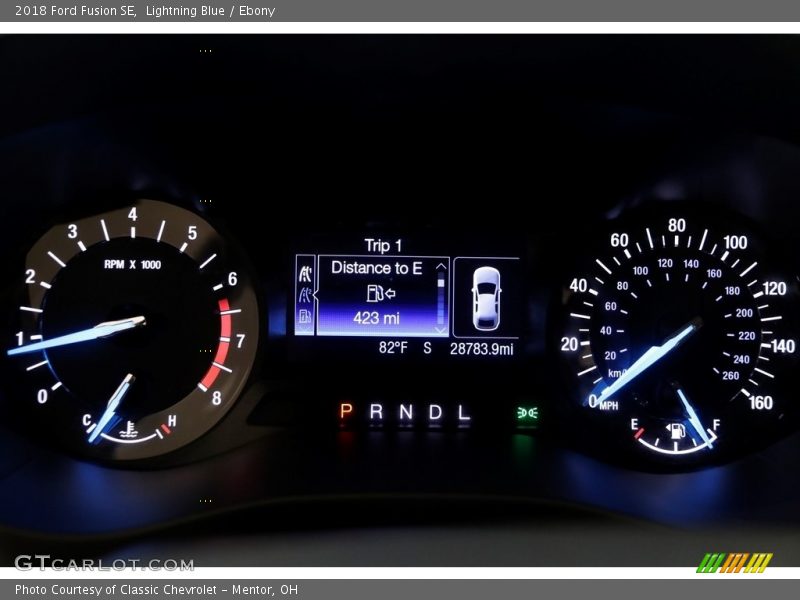 Lightning Blue / Ebony 2018 Ford Fusion SE