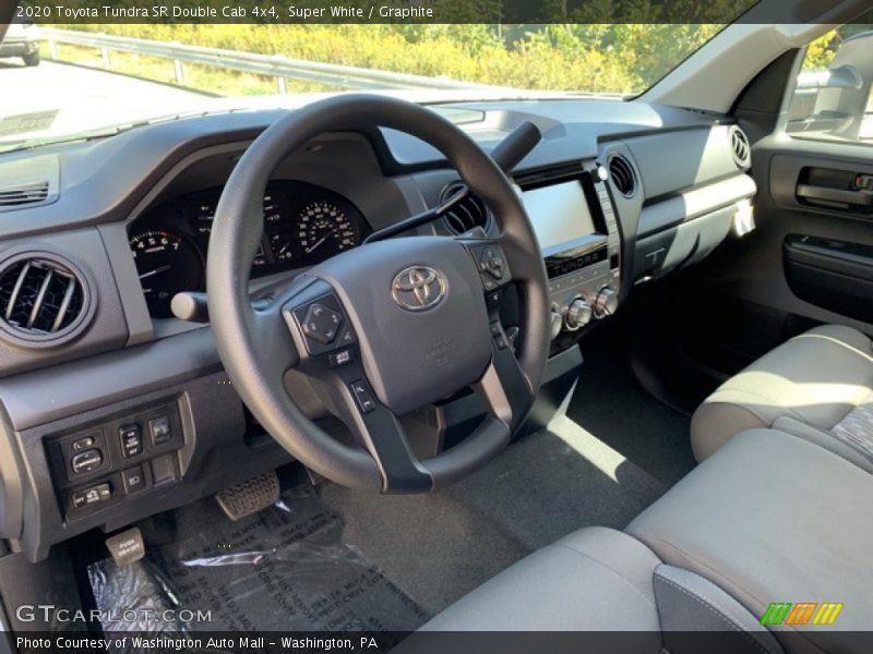 Super White / Graphite 2020 Toyota Tundra SR Double Cab 4x4