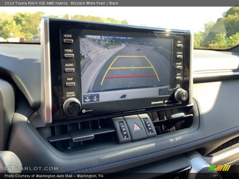 Blizzard White Pearl / Black 2019 Toyota RAV4 XSE AWD Hybrid