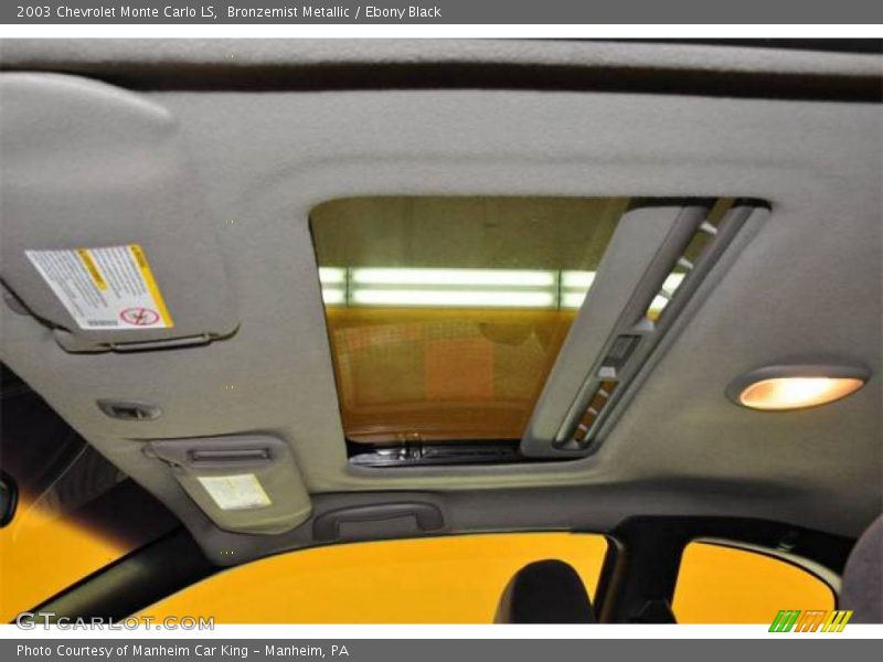 Bronzemist Metallic / Ebony Black 2003 Chevrolet Monte Carlo LS
