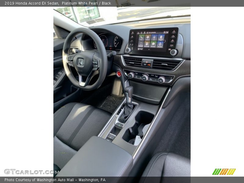 Platinum White Pearl / Black 2019 Honda Accord EX Sedan