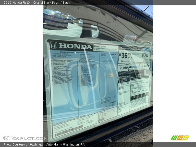 Crystal Black Pearl / Black 2019 Honda Fit LX