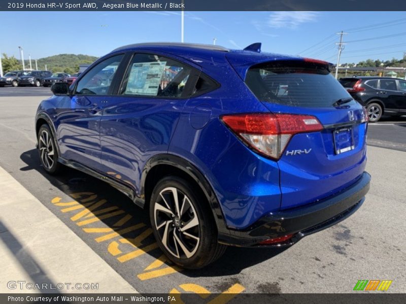 Aegean Blue Metallic / Black 2019 Honda HR-V Sport AWD