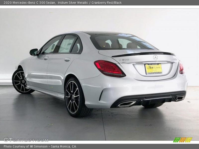 Iridium Silver Metallic / Cranberry Red/Black 2020 Mercedes-Benz C 300 Sedan