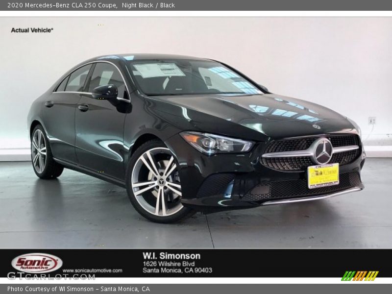 Night Black / Black 2020 Mercedes-Benz CLA 250 Coupe