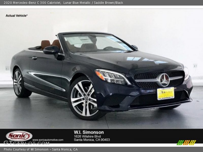 Lunar Blue Metallic / Saddle Brown/Black 2020 Mercedes-Benz C 300 Cabriolet