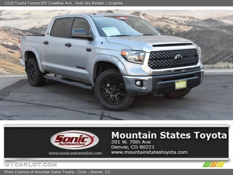 Silver Sky Metallic / Graphite 2018 Toyota Tundra SR5 CrewMax 4x4