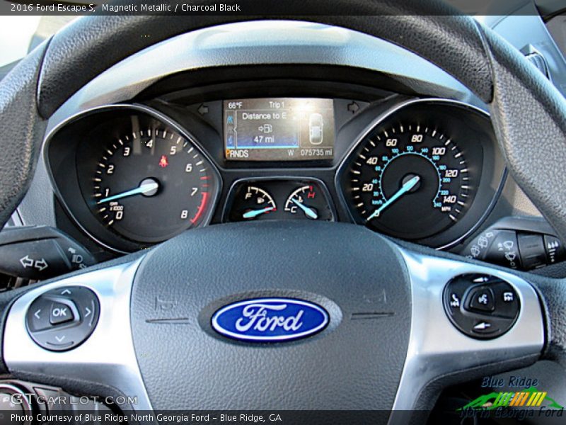 Magnetic Metallic / Charcoal Black 2016 Ford Escape S