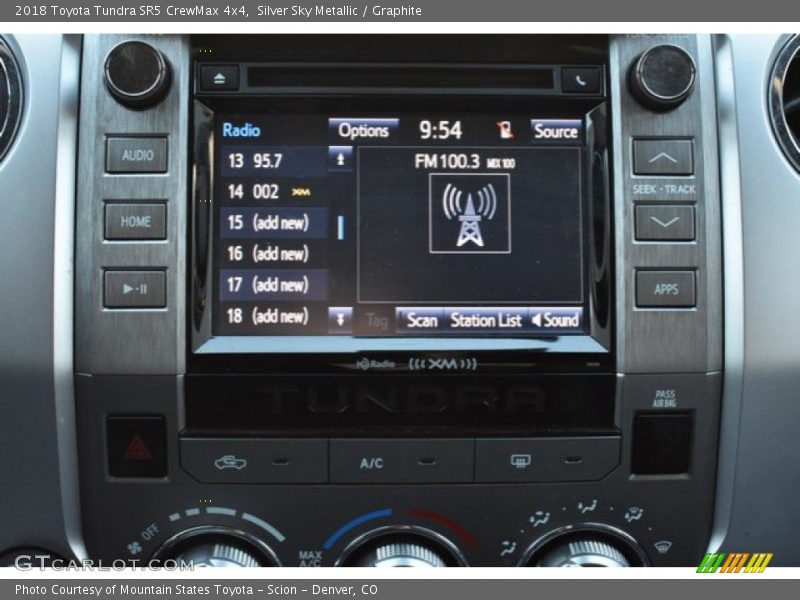 Silver Sky Metallic / Graphite 2018 Toyota Tundra SR5 CrewMax 4x4
