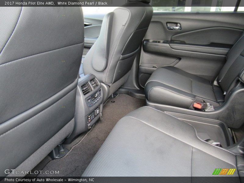 White Diamond Pearl / Black 2017 Honda Pilot Elite AWD