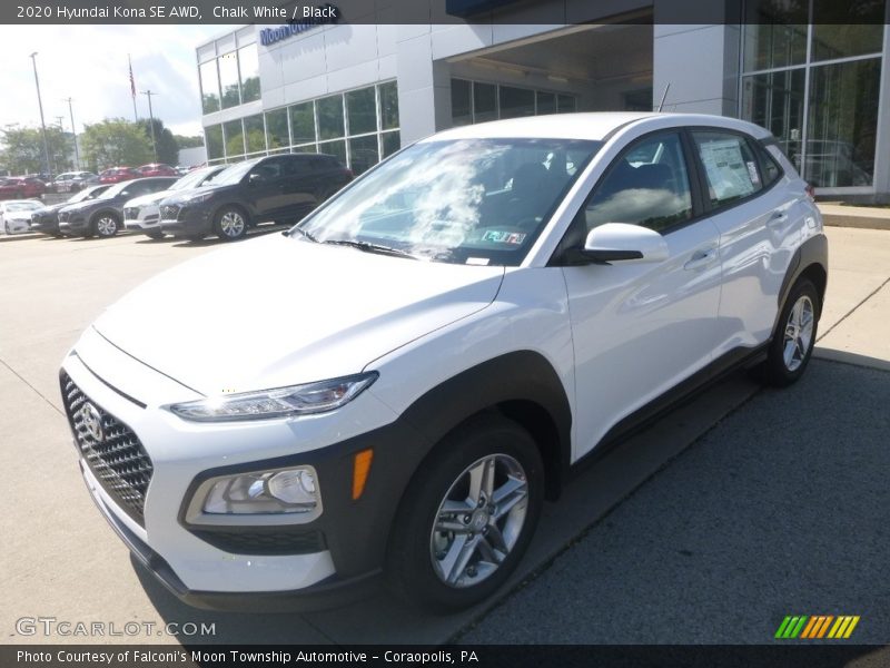 Chalk White / Black 2020 Hyundai Kona SE AWD