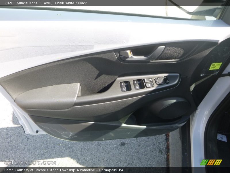 Chalk White / Black 2020 Hyundai Kona SE AWD