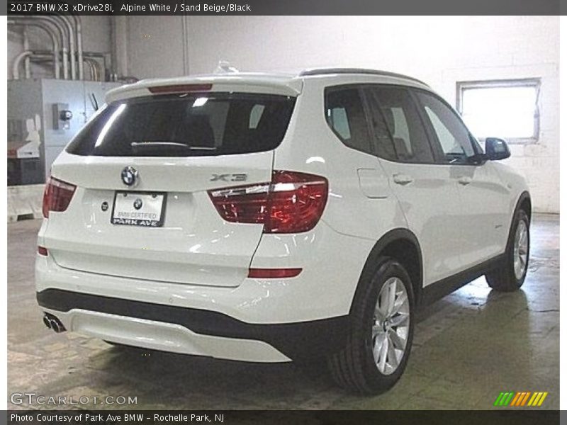 Alpine White / Sand Beige/Black 2017 BMW X3 xDrive28i