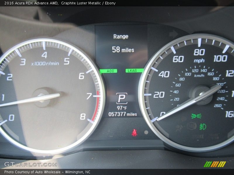 Graphite Luster Metallic / Ebony 2016 Acura RDX Advance AWD