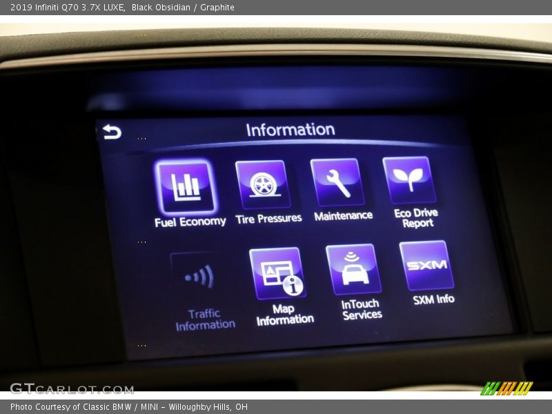 Controls of 2019 Q70 3.7X LUXE