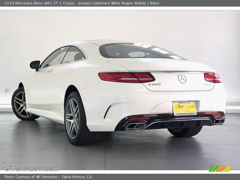 designo Cashmere White Magno (Matte) / Black 2019 Mercedes-Benz AMG GT C Coupe