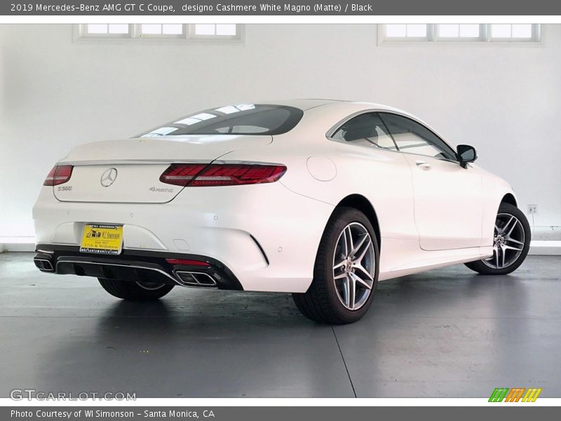 designo Cashmere White Magno (Matte) / Black 2019 Mercedes-Benz AMG GT C Coupe