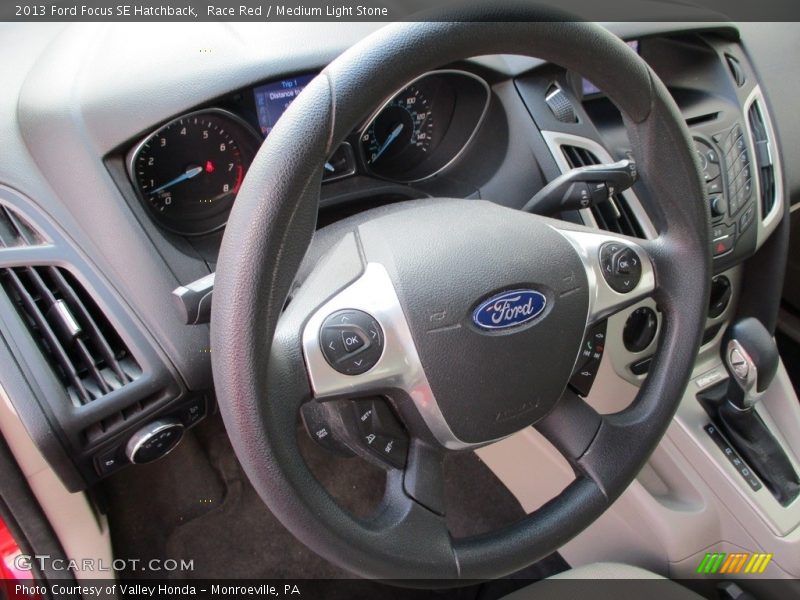 Race Red / Medium Light Stone 2013 Ford Focus SE Hatchback