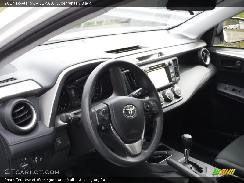 Super White / Black 2017 Toyota RAV4 LE AWD