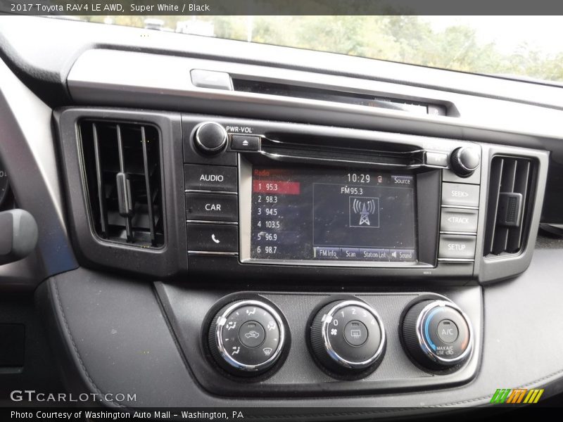 Super White / Black 2017 Toyota RAV4 LE AWD