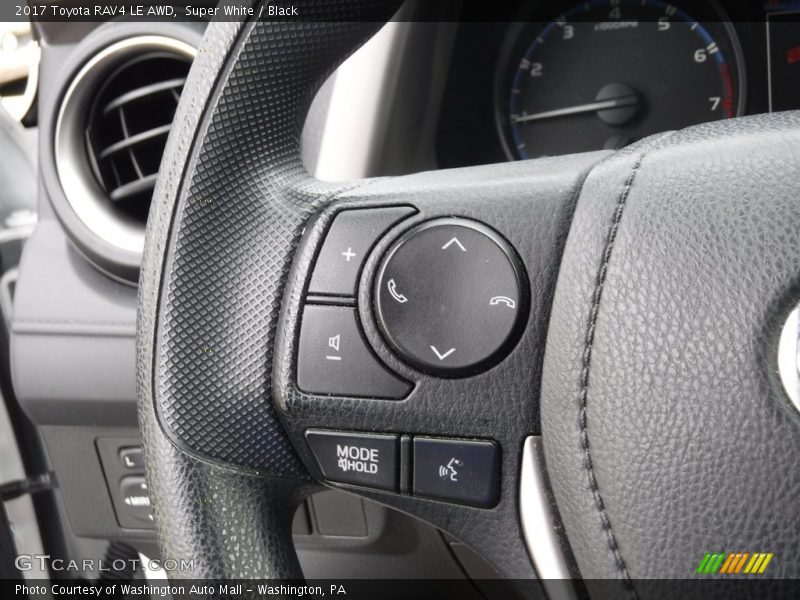 Super White / Black 2017 Toyota RAV4 LE AWD