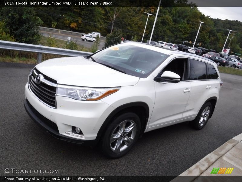 Blizzard Pearl / Black 2016 Toyota Highlander Limited AWD