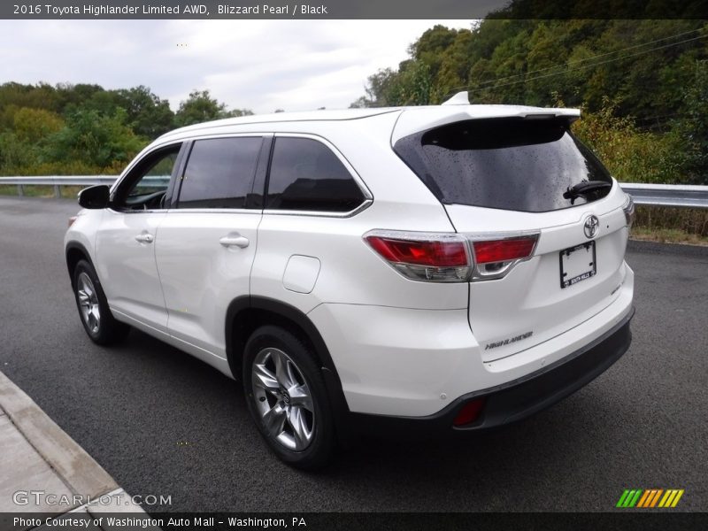Blizzard Pearl / Black 2016 Toyota Highlander Limited AWD