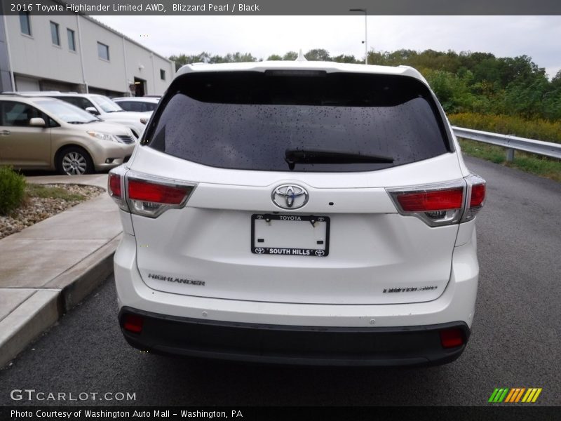 Blizzard Pearl / Black 2016 Toyota Highlander Limited AWD