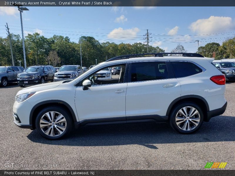 Crystal White Pearl / Slate Black 2019 Subaru Ascent Premium