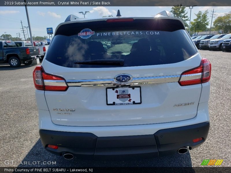 Crystal White Pearl / Slate Black 2019 Subaru Ascent Premium
