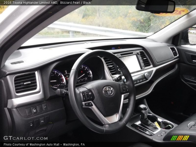 Blizzard Pearl / Black 2016 Toyota Highlander Limited AWD