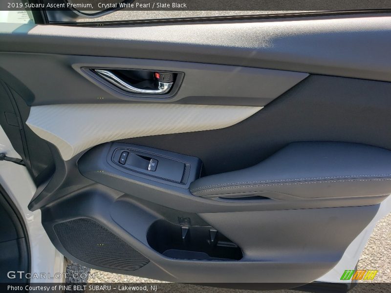 Crystal White Pearl / Slate Black 2019 Subaru Ascent Premium