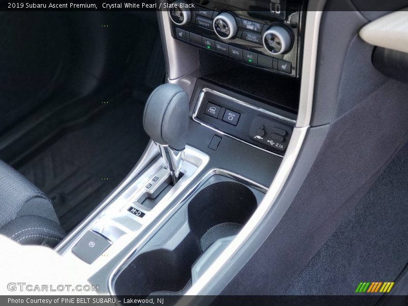 Crystal White Pearl / Slate Black 2019 Subaru Ascent Premium