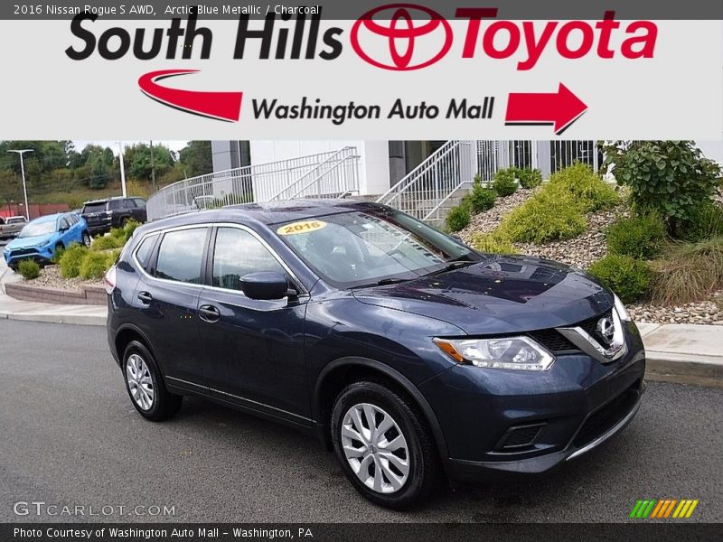 Arctic Blue Metallic / Charcoal 2016 Nissan Rogue S AWD