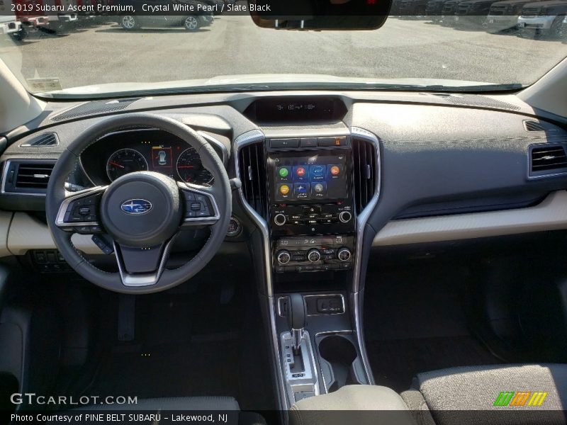 Crystal White Pearl / Slate Black 2019 Subaru Ascent Premium