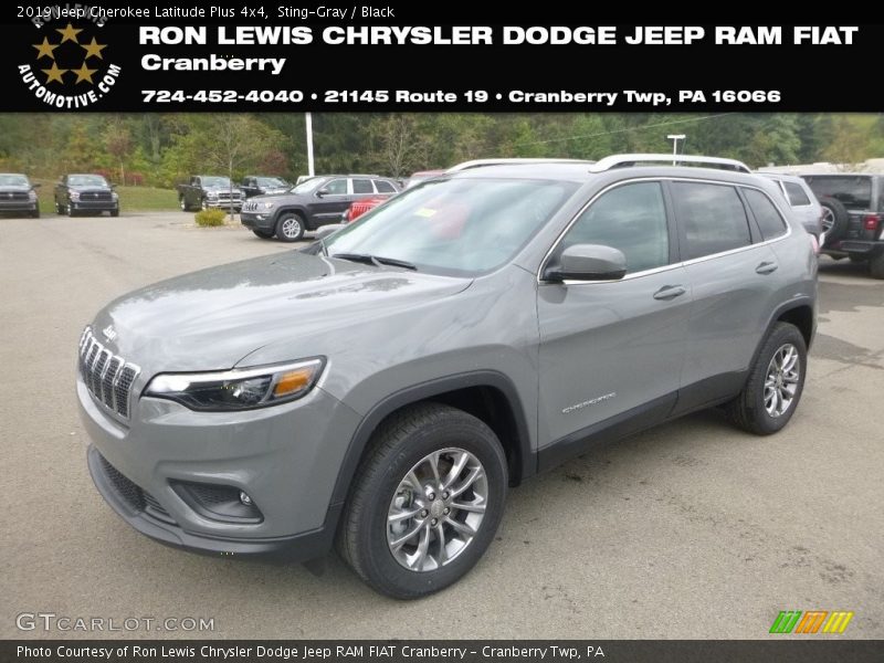 Sting-Gray / Black 2019 Jeep Cherokee Latitude Plus 4x4